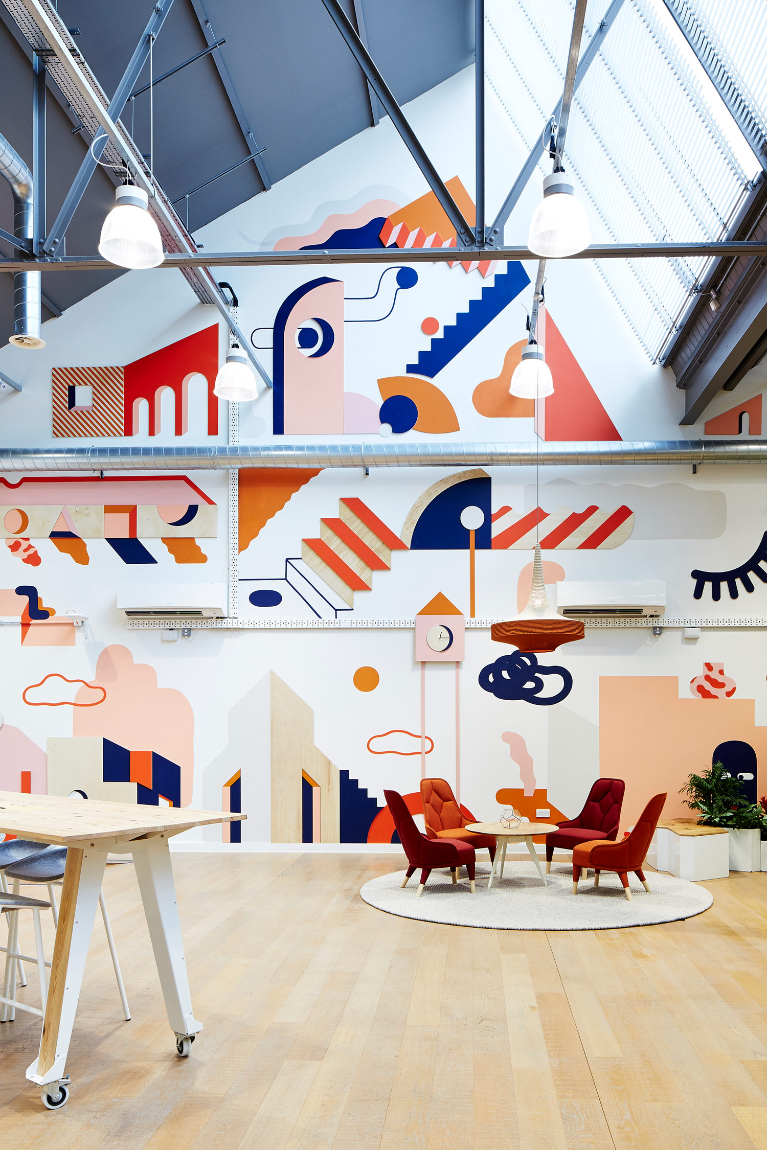 Mural collaboration with Emily Forgot, for Etsy’s London office