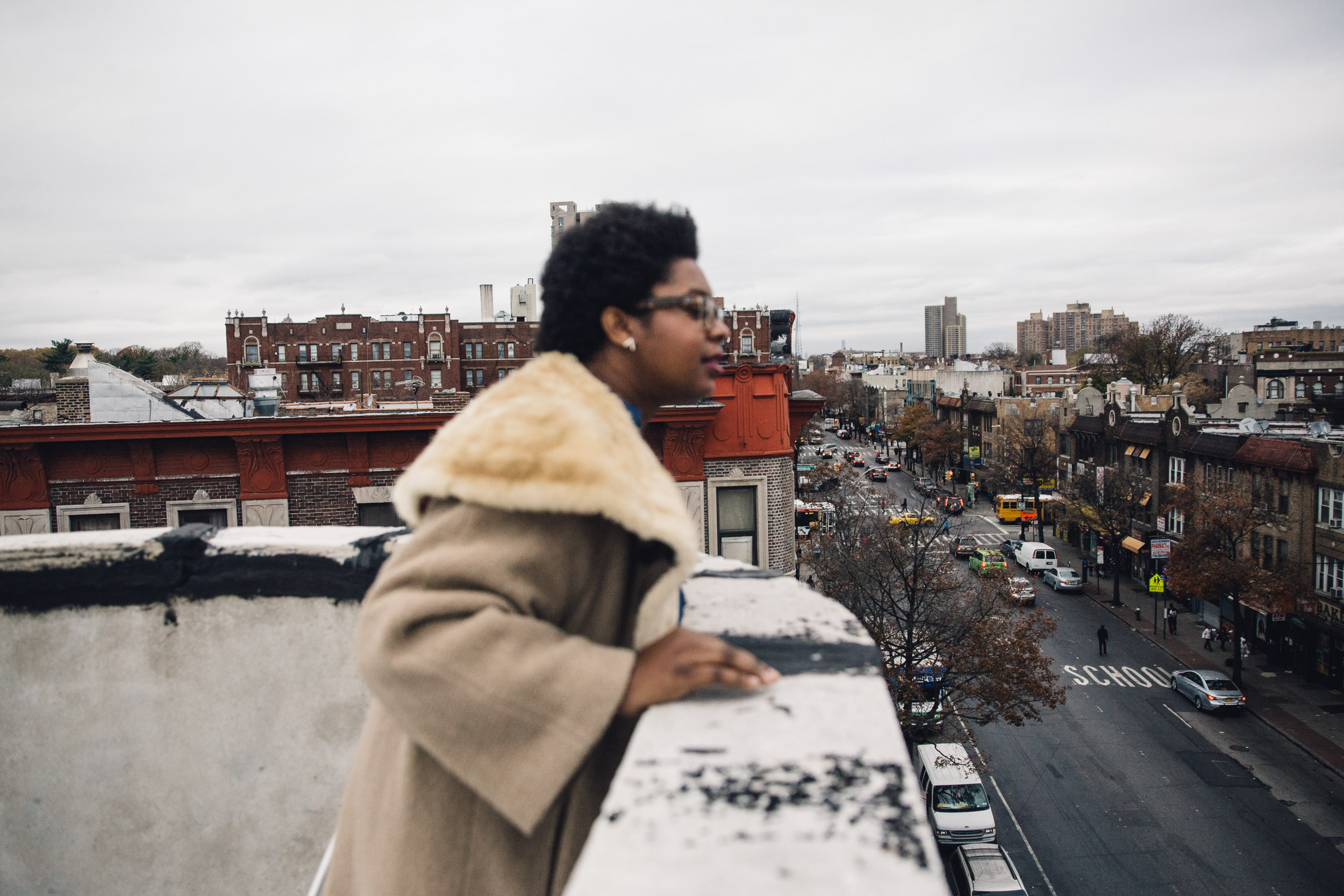 Ashley C. Ford on Brooklyn rooftop; photo by Eric Ryan Anderson