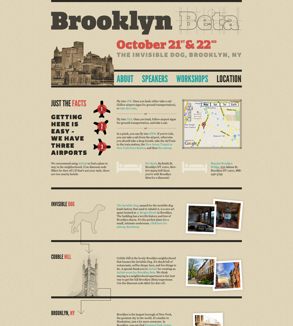 Brooklyn Beta website, 2010