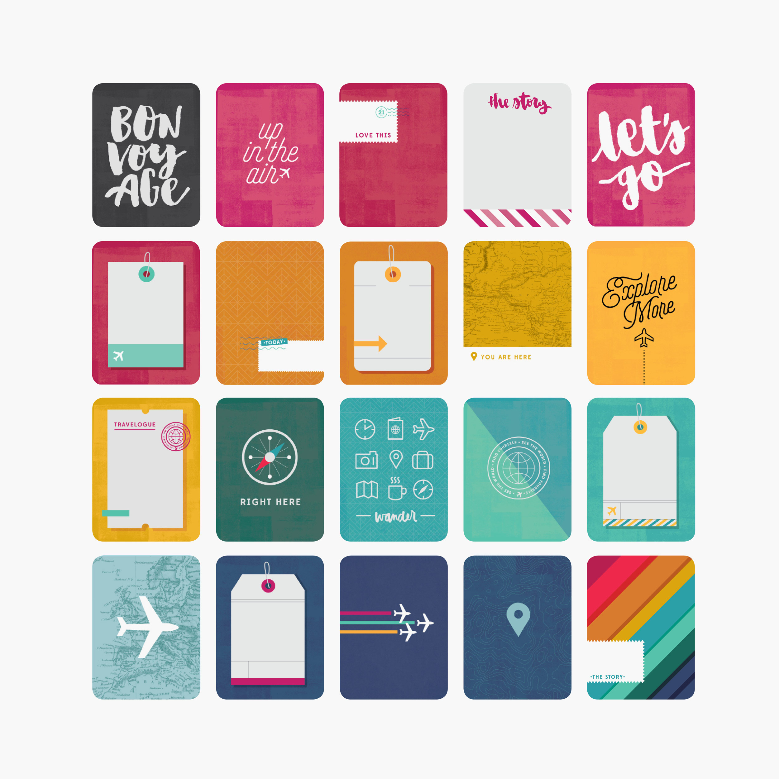 Printable tags to accompany the Everyday Explorers travel journals
