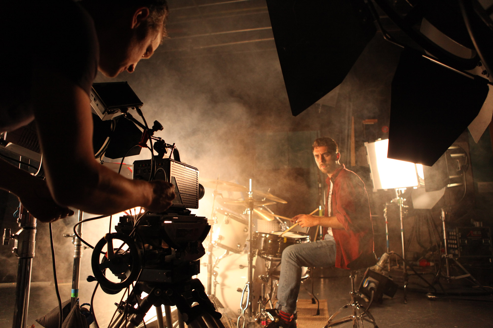 Behind the scenes still from Not My Tempo