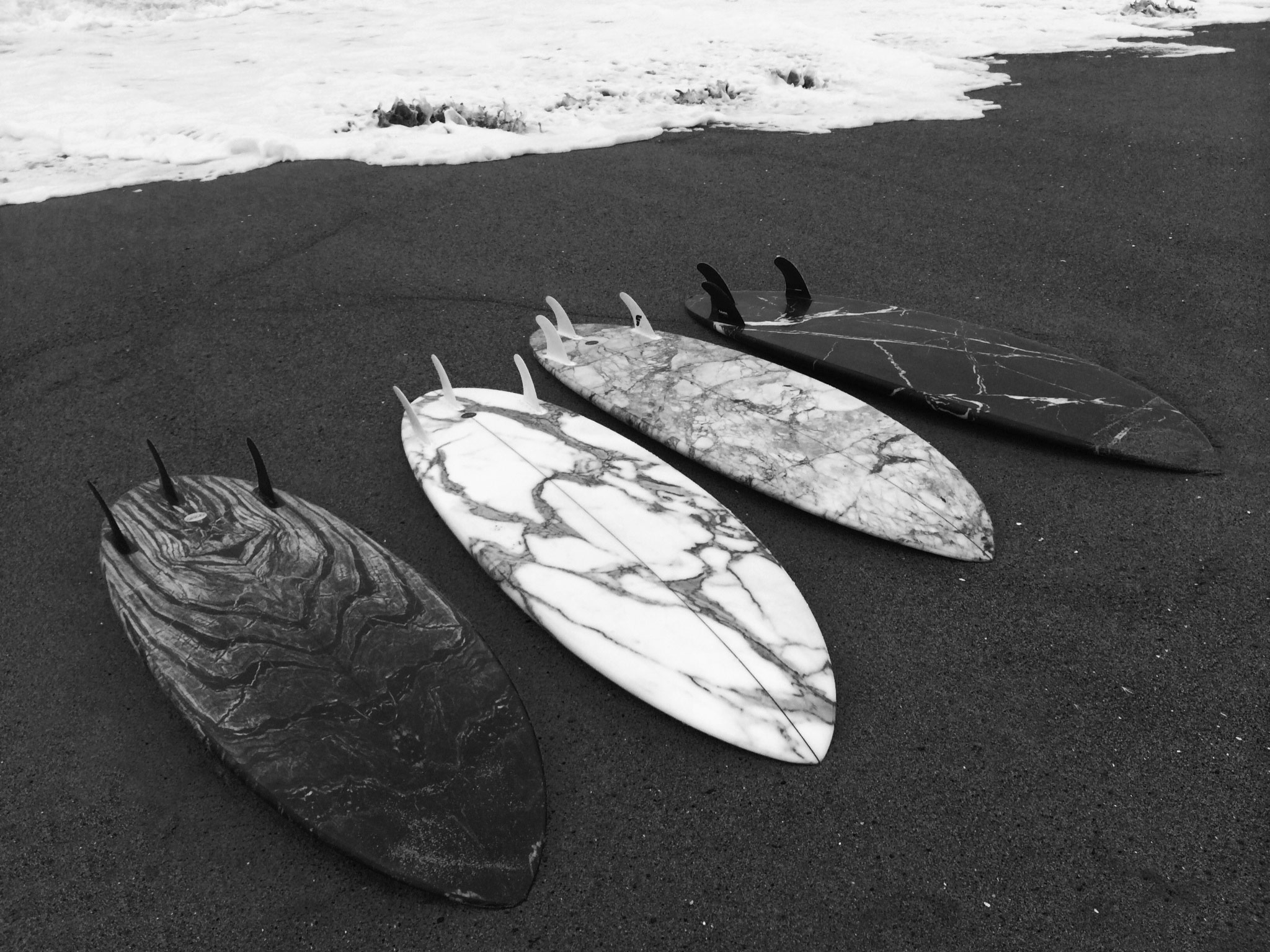 Marble surfboards co-developed with Alexander Wang and Haydenshapes
