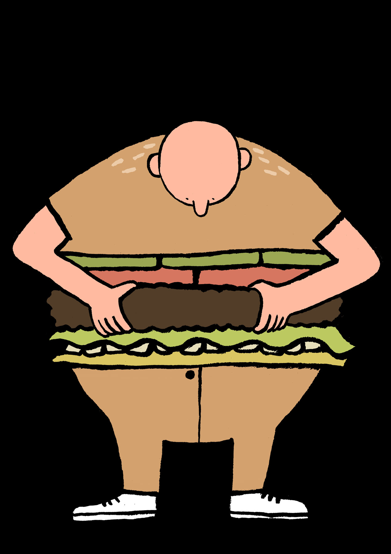 Extra Layer: Hamburger man