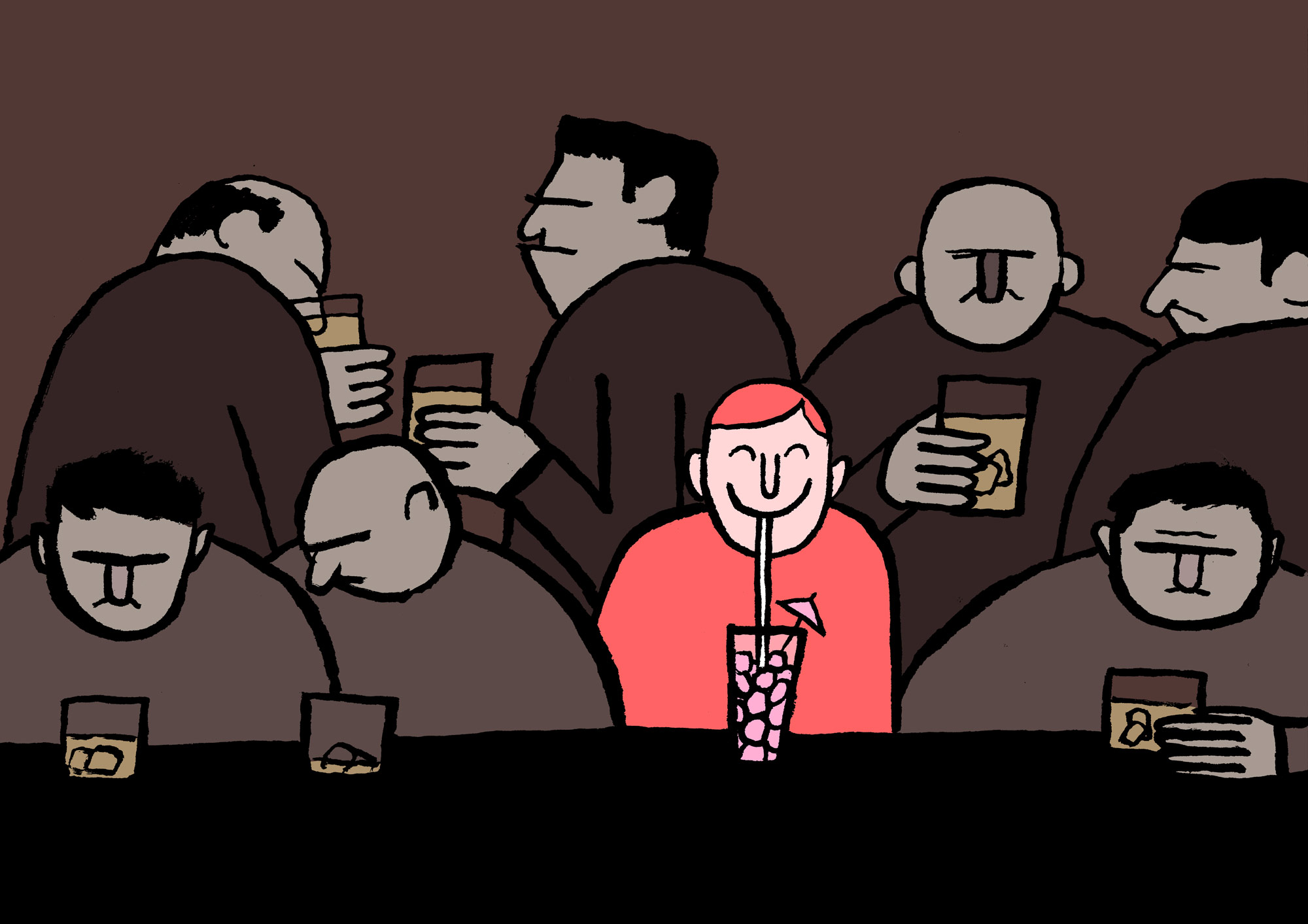 Happy Hour: A bar scene