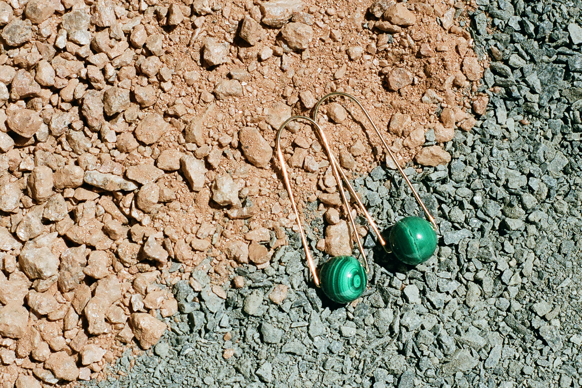 Molo earrings in malachite from TTWK Spring/Summer 2016 collection, Ritual