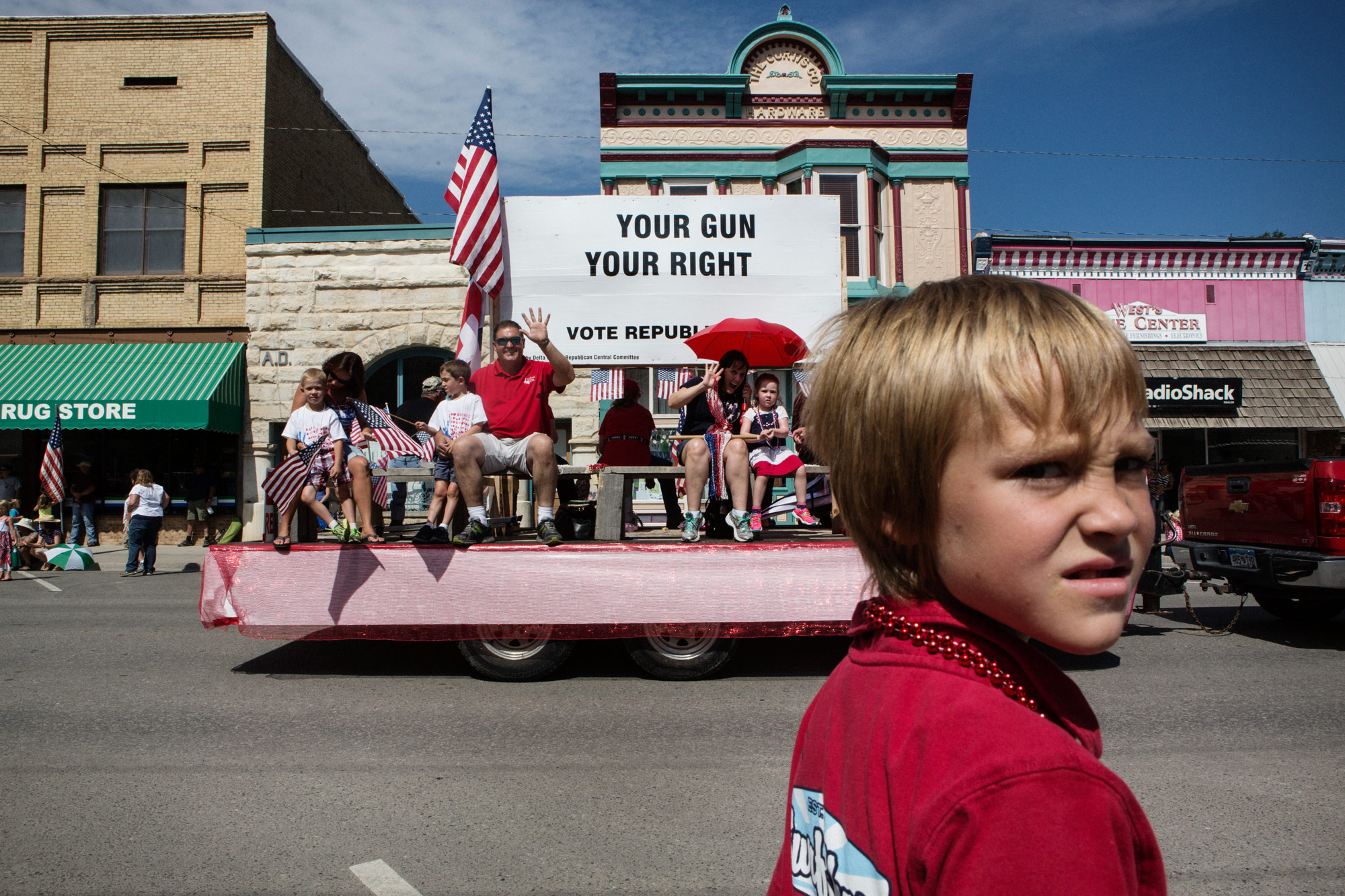 A float during the annual Cherry Days festival in Paonia, Colorado