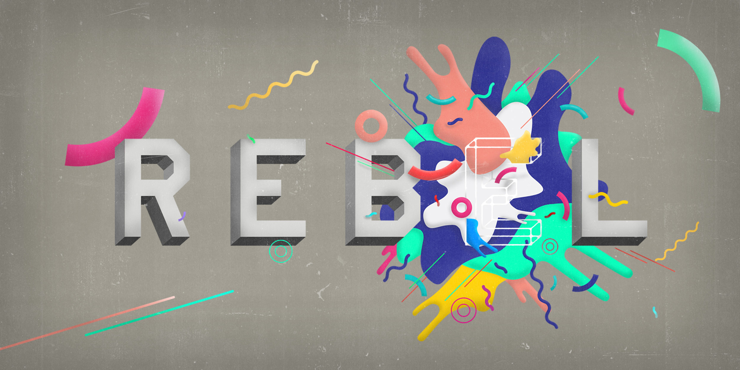 Rebel: Illustrated monthly theme for CreativeMornings