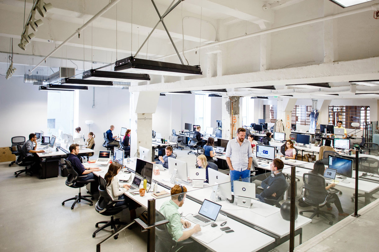 The Pit—home to Rdio's Product Design, Product Management, and Customer Support teams