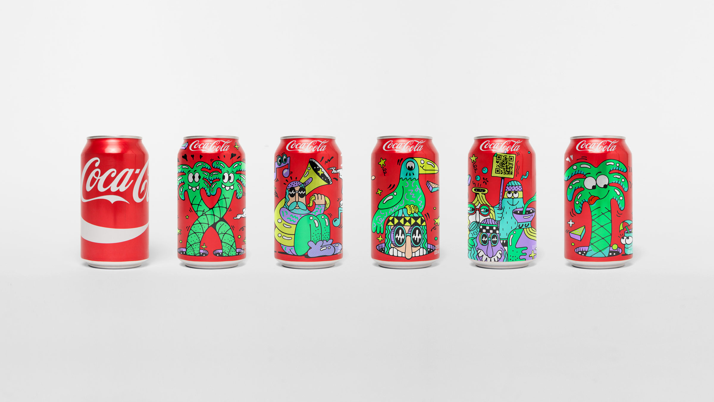 Limited edition art cans designed for Coca-Cola Spain