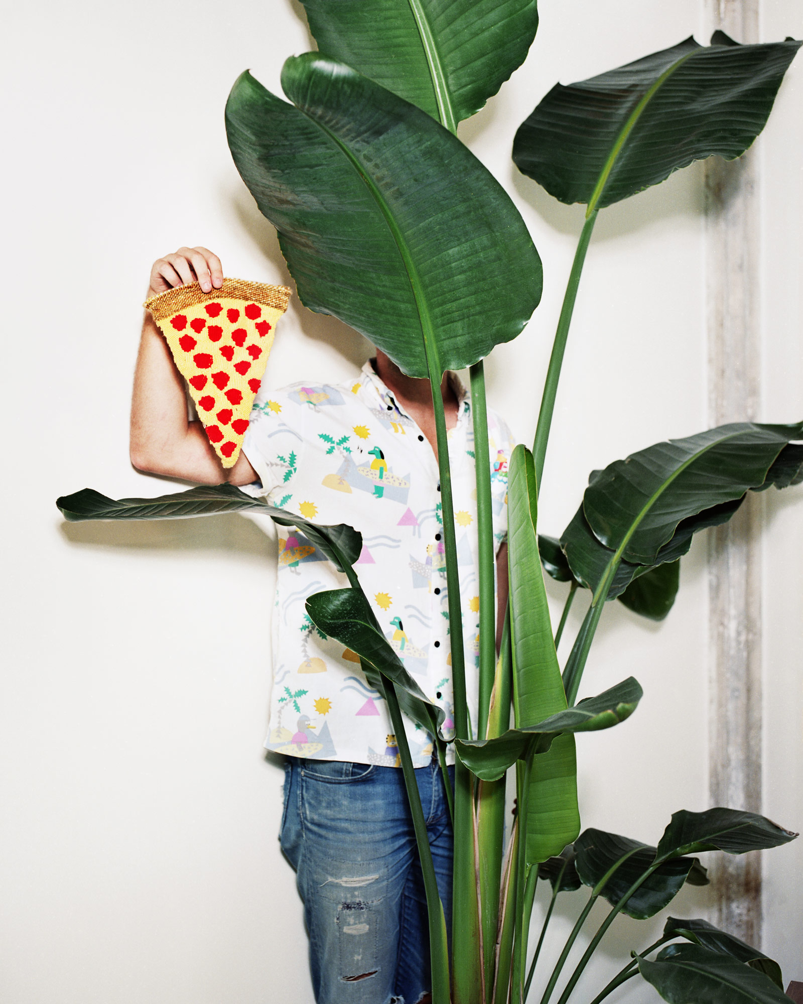 Plant and pizza: Photo by Casey Dunn
