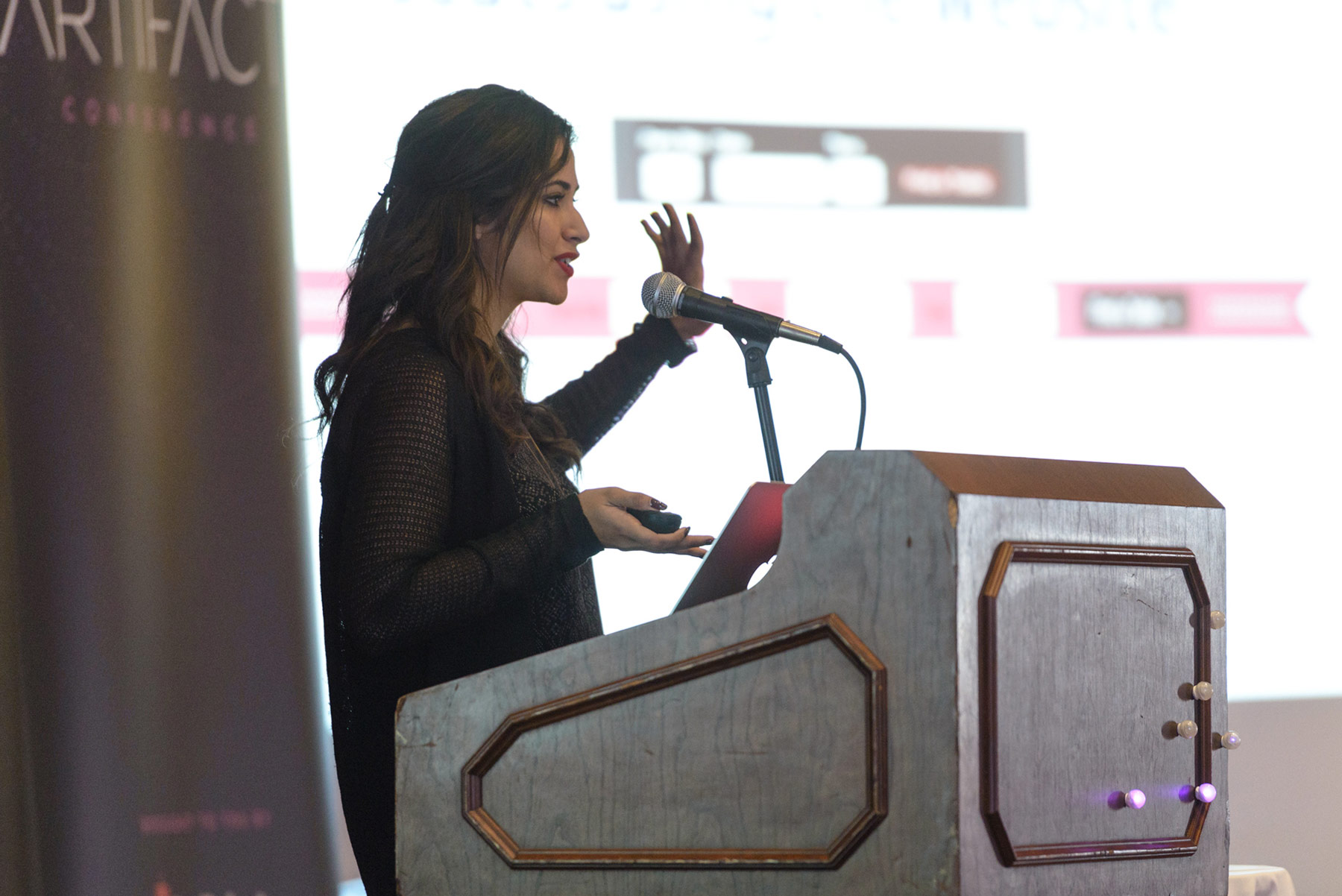 Yesenia speaking at Artifact Conference 2013