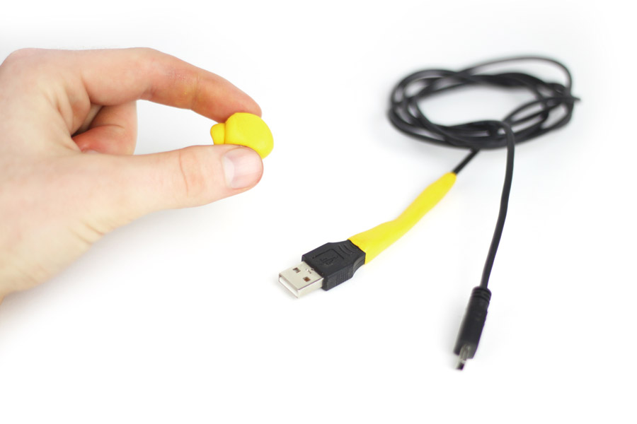 sugru on a cable