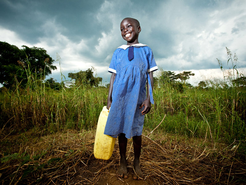 Caroline in Uganda, for charity: water