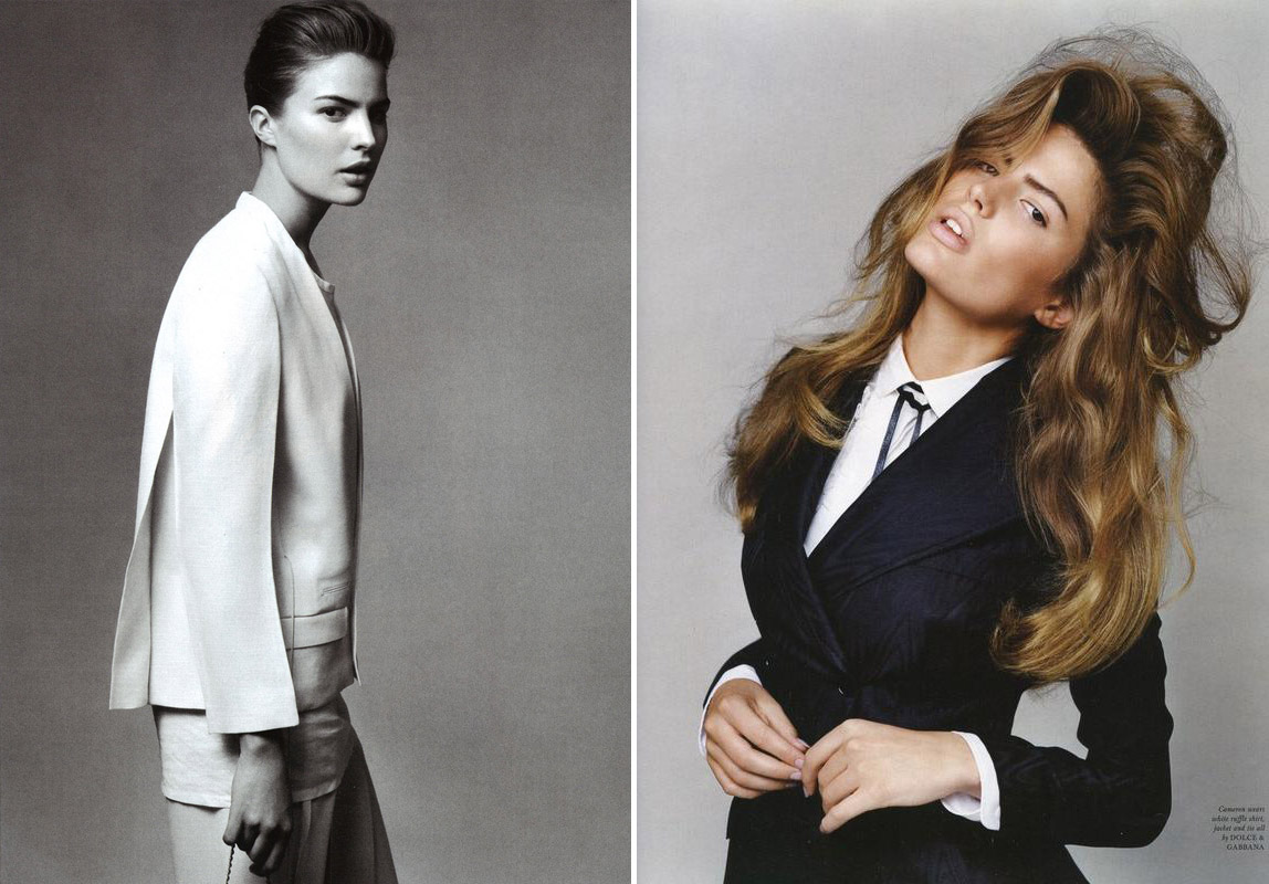 editorial photos of Cameron Russell