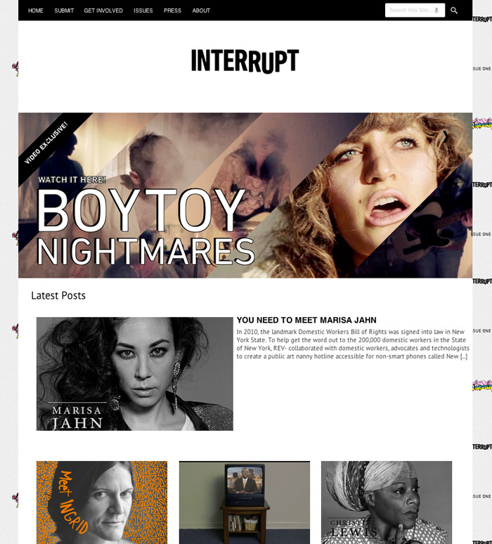 screenshot of interruptmag.com