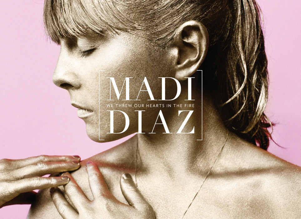 Madi Diaz painted gold for her album cover