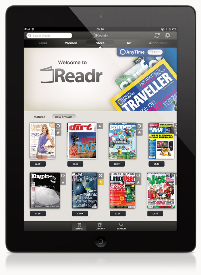 Readr iPad screenshot