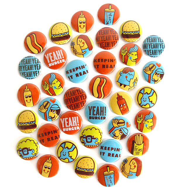 Branding and illustration for Yeah! Burger
