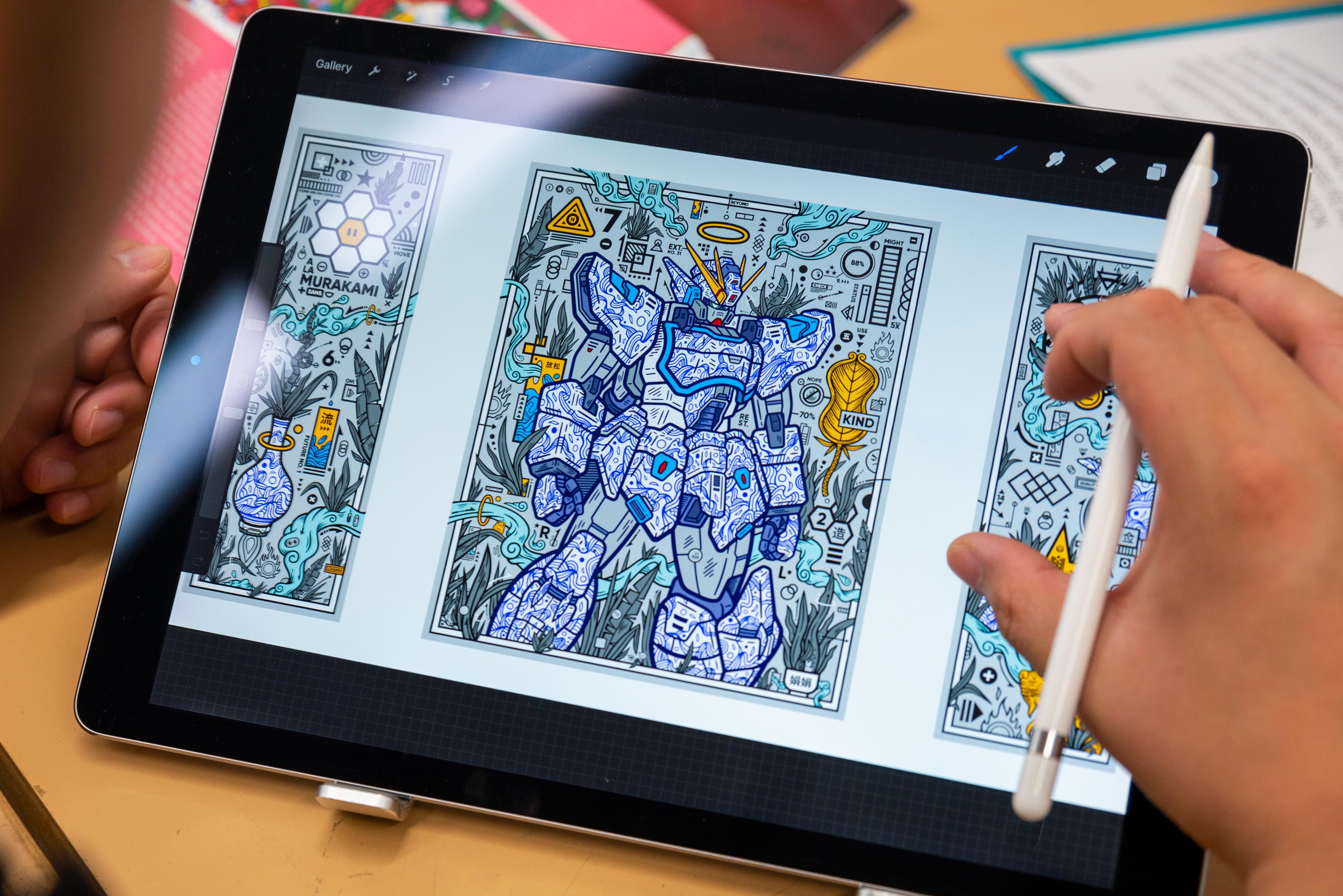 Jordan Wong drawing on iPad